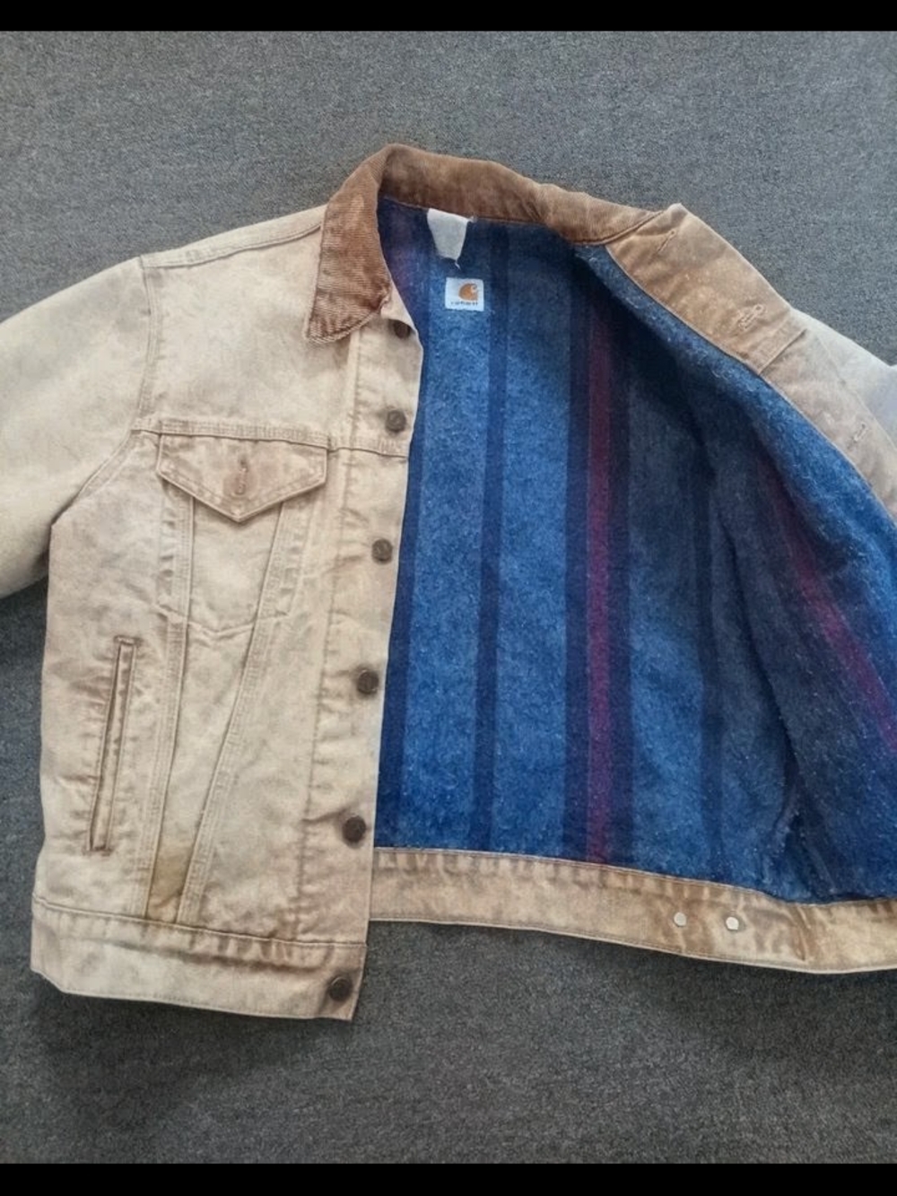 Carhartt Lined Work Jacket -Vintage 1989 Carhartt 100 Years Blanket Lined Denim